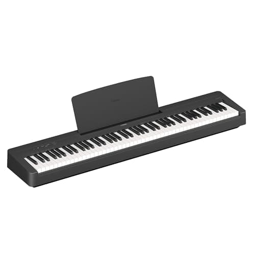 Image of Yamaha P-145BT Digital Piano – Lightweight, Portable Digital Piano with Graded-Hammer-Compact Keyboard, 88 Weighted Keys and 10 Instrument Sounds, Bluetooth – Black