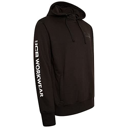 Image of JCB Trade Banner Work Hoodie Black Hooded Jumper (S-XXL) (as8, alpha, s, regular, regular, S)