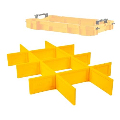 Image of RUGGED TOOLS Grid Dividers compatible with Dewalt ToughSystem 2.0 Internal Trays (DWST83407-1 & DWST83408-1) - Yellow, 1 Set