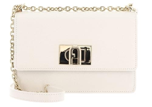 Image of Furla Leather cross body bag evening bag 1927 Mini Crossbody 20 Panna creme-white