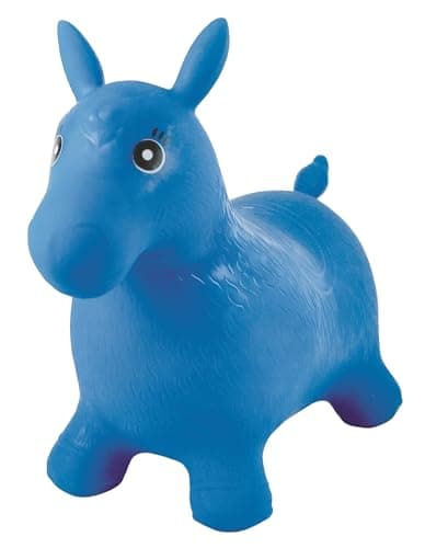 Image of LEXIBOOK, Inflatable Jumping Horse, Manual pump included, Secure and durable plastic, Blue, BG050
