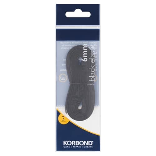 Image of Korbond Black Elastic 6mm x 3m - 110374