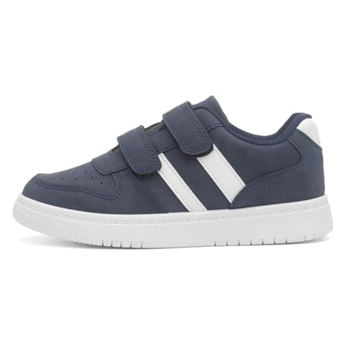 Image of XL Kids Navy & White Easy Fasten Trainer - Size 1 UK - Blue