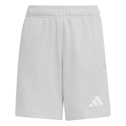 Image of adidas Unisex Kids Entrada26 Sweat Shorts Kids, Team Light Grey/White, 3-4 Years