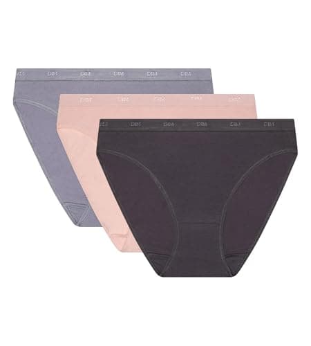 Image of DIM Women's Briefs Set of 3 | Les Pockets EcoDIM | Cotton & Elastane | Comfort Belt | Multicoloured | Invisible Under Clothes