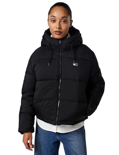 Image of Tommy Jeans Women’s Puffer Jacket with Hood, Black (Black), S