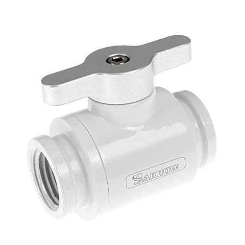 Image of Barrow Ball Valve (10mm) G1/4 Zoll Kugelhahn, weiß - Silber