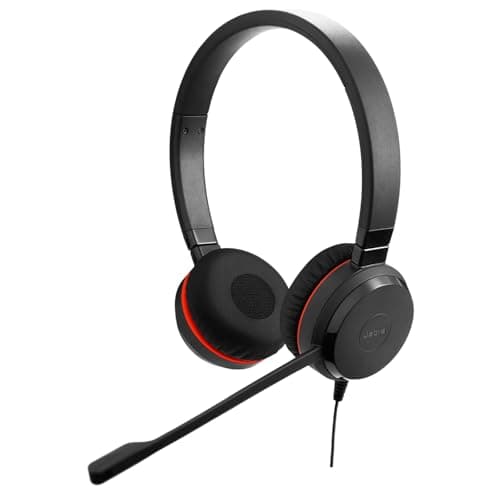 Image of Jabra Evolve 30 II Wired Dual-Ear Headset with Mic for Work - 3.5mm Jack or USB-A/USB-C Connectivity, Computer Headset with Noise-Cancelling Microphone, Works with Online Meeting Platforms - Black