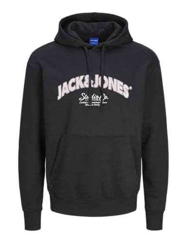 Image of JACK & JONES Jorbronx Arch Big Sweat Hood Ub, black, S