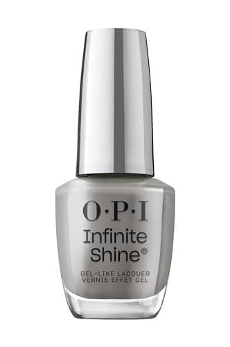 Image of OPI Infinite Shine Nail Polish - Steel Waters Run Deep - Gel Like & Long Lasting Deep Grey Nail Polish - with Pre-Cured Gel Technology & OPI Pro-Wide Brush (15ml)