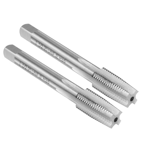 Image of sourcing map 2pcs Hand Taper Tap 1/2"-20 UNF 2B Left Hand Thread Taper Style Taps Straight Flute Screw Tapping Threading Tool High Speed Steel HSS6542