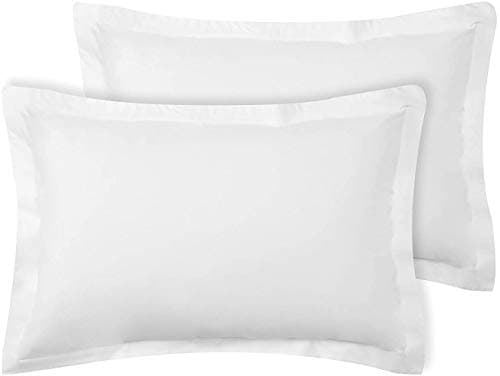 Image of 800 Thread Count 100% Pure Egyptian Cotton Super Soft Hotel Quality Pair Of Pillowcase (Oxford Pillow Case, White)