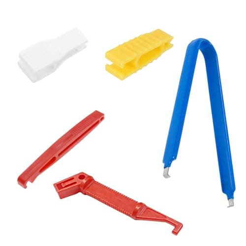 Image of 5 Pcs Automotive Fuse Puller Tool Set - 5 Sizes Plastic Fuse Removal Tools for Car, Motorcycle, Truck Fuse Replacement