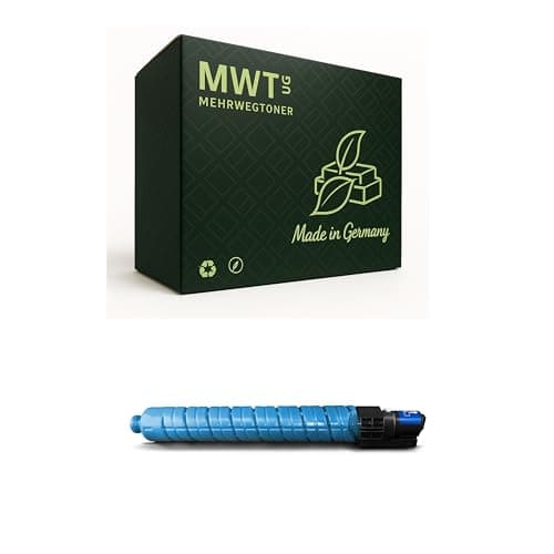 Image of Mehrwegtoner Toner Cartridge Compatible with Ricoh Aficio MPC3002 MPC3502 Replaces 841654 842019 Cyan