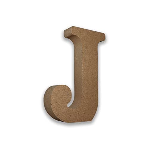 Image of MDF Letters - Large Free Standing Wooden Letters for Crafts & Personalised Names (J, 13cm H x 2cm D)