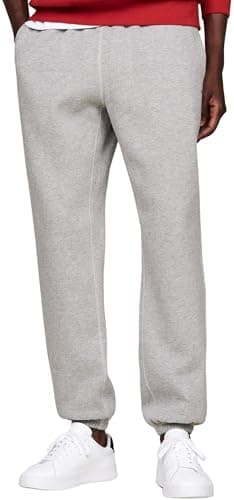 Image of Tommy Hilfiger Men’s Essential Fleece Drawstring Joggers, Grey (Medium Grey Heather), S
