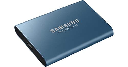 Image of Samsung T5 500 GB USB 3.1 Gen 2 (10 Gbps, Type-C) External Solid State Drive (Portable SSD) Alluring Blue (MU-PA500B)