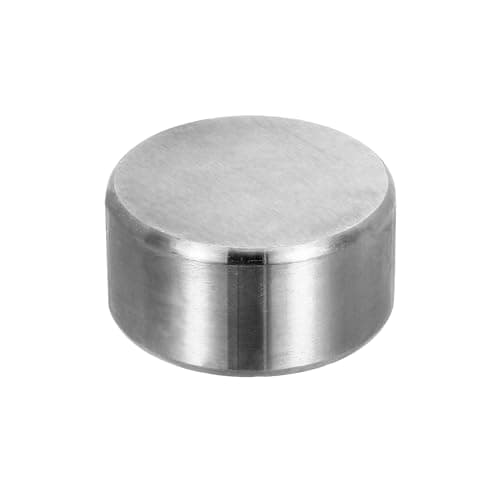 Image of PATIKIL 50x25mm Steel Bench Block, Steel Block Metal Bench Block No Holes Matched Hardened Steel Flat 123 Blocks Precision Ground Milling for Jewelry Making Stamping Tool, Round