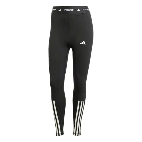 Image of adidas Women's TECHFIT 3 Stripes 7/8 Leggings, BLACK, M