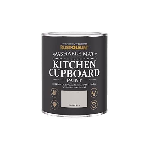 Image of Rust-Oleum Beige Kitchen Cupboard Paint in Matt Finish - Portland Stone 750ml