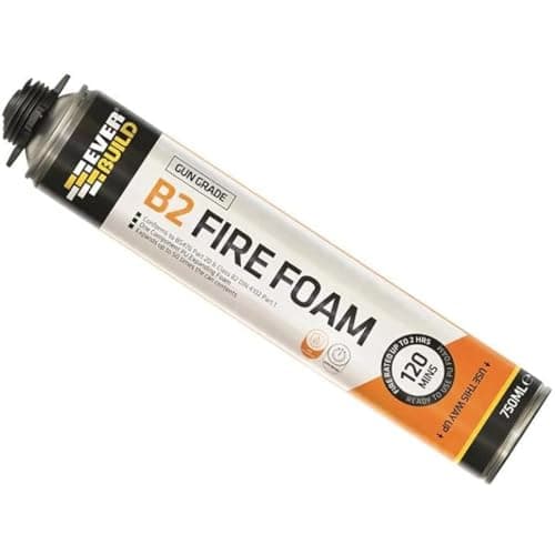 Image of Everbuild B2 Expanding Fire Foam – Gun Grade – Fire Resistant Properties – Quick Setting – Sound Deadening – Pink – 750ml