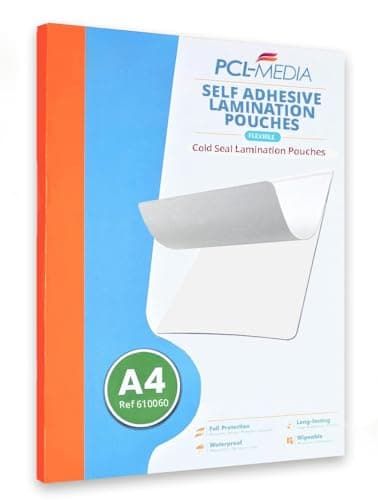 Image of A4 Self Seal Laminating Pouches, Cold Seal Laminating Pouches Finish Size A4 312 x 223mm (Pack of 10) (610060) from PCL Media ltd