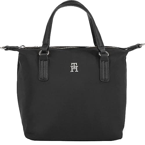 Image of Tommy Hilfiger Women’s Poppy Small Tote Bag, Black (Black), One Size