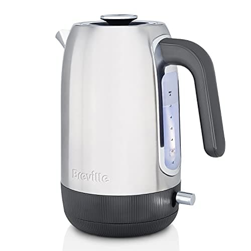 Image of Breville Edge Electric Kettle | 1.7 Litre | Glows When Hot to Avoid Re-Boiling | 3kW Fast Boil | Brushed Stainless Steel [VKT192]
