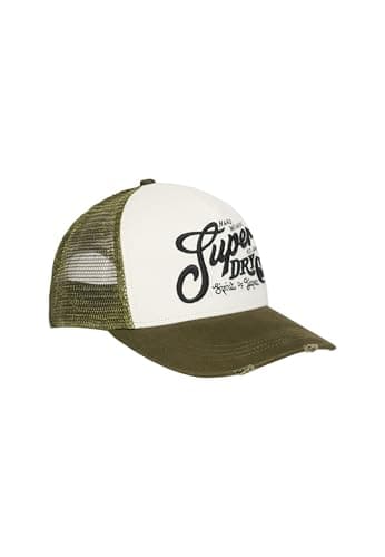Image of Superdry Caps Mesh Trucker kfg Khaki/Ecru, Green, One Size