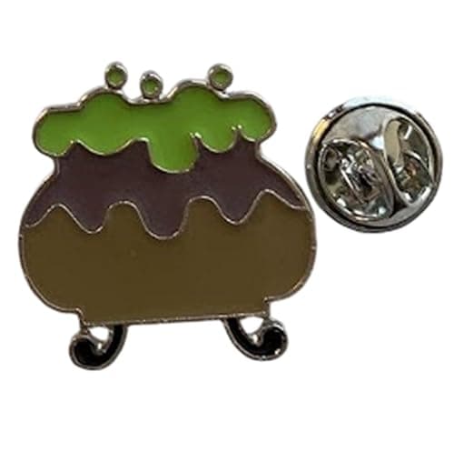 Image of Halloween Metal Enamel Pin Badge Lapel Brooch (Exploding Cauldron Halloween Pin Badge)