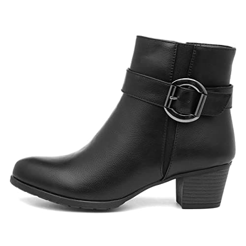 Image of Lilley May Womens Black Heeled Ankle Boot - Size 6 UK - Black