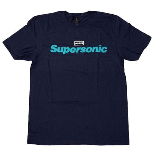 Image of Rock Off officially licensed products Oasis Supersonic Title Colour T Shirt XXL Blue