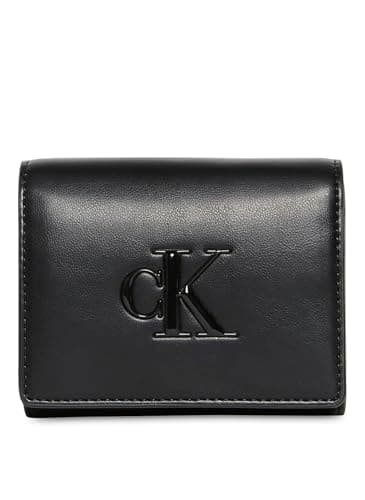 Image of Calvin Klein Women's Raised CK Medium Bifold LV04F1047G Wallets, Black (Black), One Size