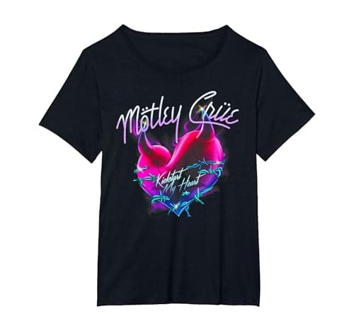 Image of Mötley Crüe Kickstart My Heart T-Shirt, Women's Plus, Black, 3X