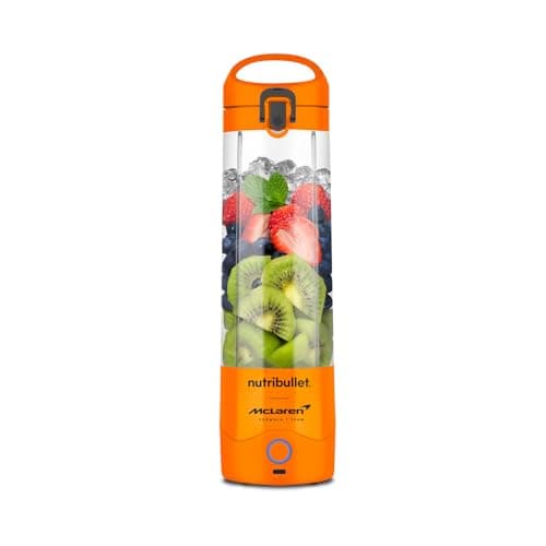 Image of nutribullet Portable Blender in Collaboration with McLaren Formula 1 Team - Papaya - Leak Proof Lid for Travel - Powerful Extractor Blade - USB-C Charging - Over 15 Mixing Cycles