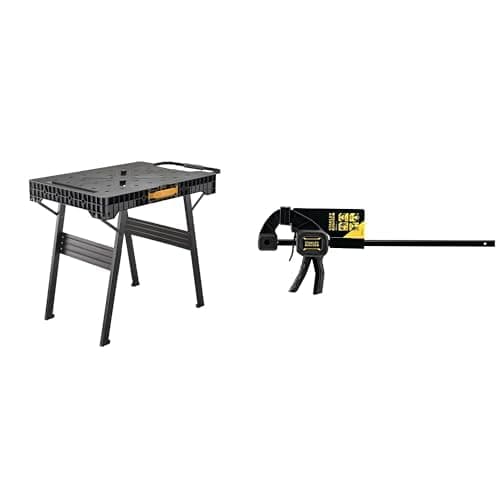 Image of Stanley FatMax foldable workbench FMST1-75672 & FMHT0-83233 Handed Clamp, Black/Grey, 300 mm 45 kg Medium