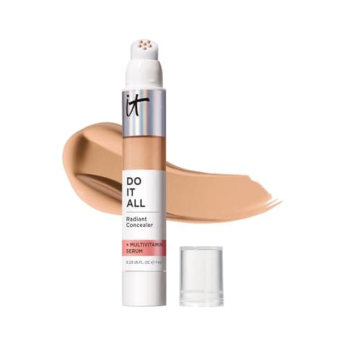Image of IT Cosmetics Radiant Concealer with Medium Coverage, Enriched with Vitamins B3, B5 and E, Do It All Concealer, Shade: Light Medium Warm, 7ml