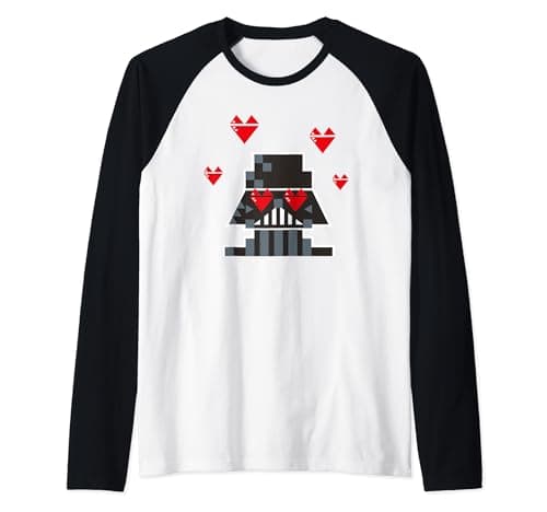 Image of Star Wars Valentine's Vader In Love Raglan Baseball Tee