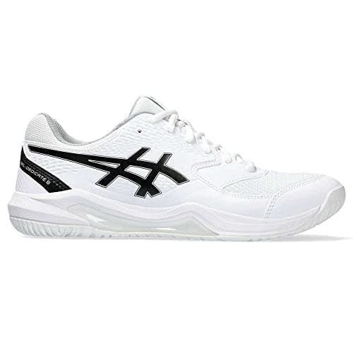 Image of ASICS Mens Gel-Dedicate 8 Sneaker, White Black, 12 UK
