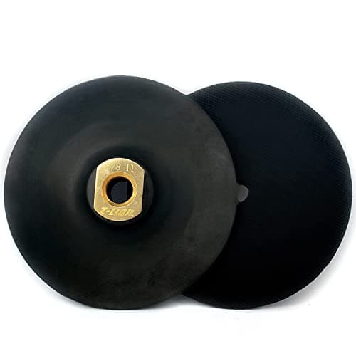 Image of HOMESOM 5" 2pcs Rubber Backing Pad Black Backer Pads Hook and Loop Backing Holder M14 Thread for Angle Grinder