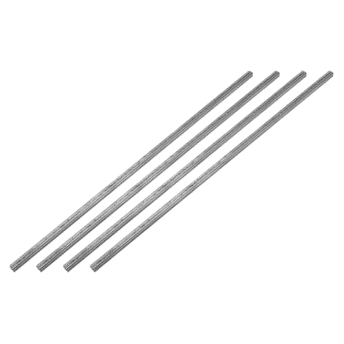 Image of sourcing map 4Pcs Square Steel Bar Stock, 1/4"x1/4"x12"(6mmx6mmx305mm) 1045 Square Steel Rod Bars Precision Key Stock for Keyways Structural Support Industrial Machinery DIY Craft