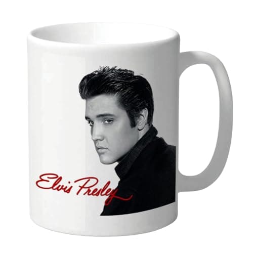 Image of Funny Mug, Elvis Lover, for Him, for Her - The King of Rock & Roll Cup - with Signature CMUG206
