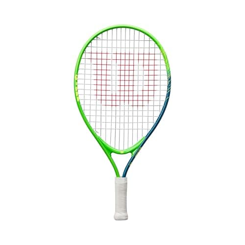 Image of Wilson Slam Jr 19 Tennis Racket, Provides Lightweight Strength and Effortless Control, Kid-Friendly Dimensions, Ready For High-Performance Play, Colour: Blue, Size: 19