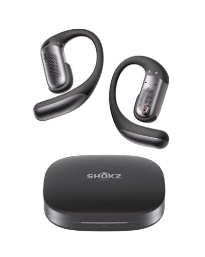 Image of SHOKZ OpenFit Pro Open-Ear True Wireless Earbuds with Open-Ear-Noise Reduction, Optimised for Dolby Atmos, Deep Bass, 50H Playtime, AI-Powered Clear Calls for Work, Sport, Bluetooth 6.1, IP55, Black