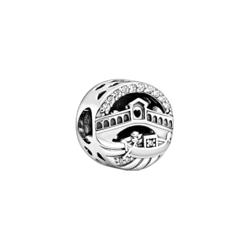 Image of CMBSSTFC 925 Sterling Silver Bead Charm Travel Bracelet Necklace Women Jewelry 1Pcs