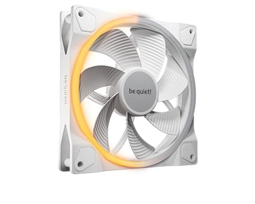 Image of be quiet! Light Wings 140mm PWM Reverse White fan, silence-optimized and reversed fan blades, high airflow, ideal as side or bottom intake, ARGB lighting, 20 LEDs, very quiet operation