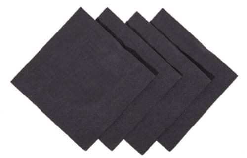 Image of Black 2-Ply Paper Napkins 24cm – 500 Pack (2 x 250) – Cocktail Napkins for Bars, Restaurants, Cafés, Parties & Home – Recyclable Disposable Bar Caddy Napkins