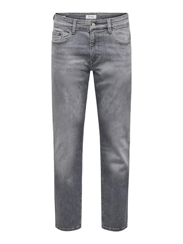 Image of ONLY & SONS ONSWEFT REG. ONE MGD 7572 DCC DNM NOOS, Medium Grey Denim, 36 W/32 L