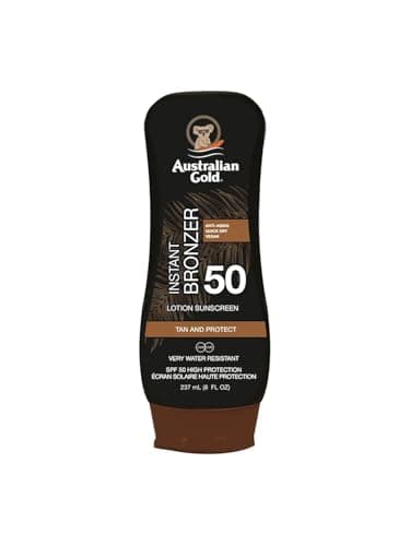Image of Australian Gold Sun Lotion SPF 50 with instant bronzer 237 ml
