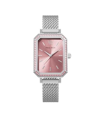 Image of Paul Rich Women's Icon Silver Pink Watch - 23mm Silver/Pink
